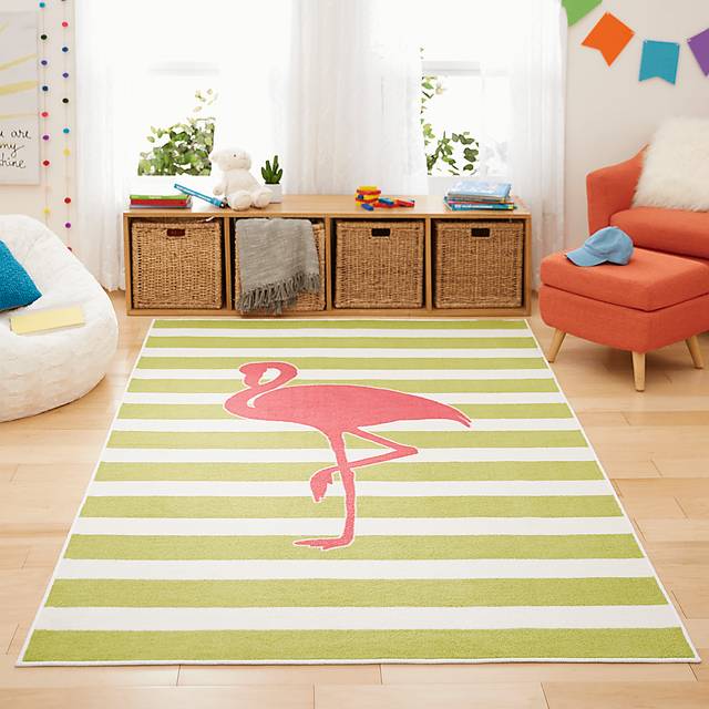 Kids Flamingo Way Fuchsia 5' x 8' Rug - Thumbnail - Image 2
