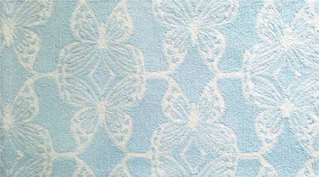 Kids Flickering Butterfly Aqua 2'8 x 4'8 Rug - Thumbnail - Image 1