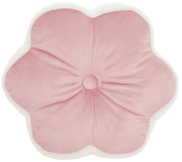 Kids Floral Bloom Blush Throw Pillow - Thumbnail - Image 2