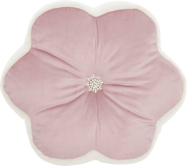 Kids Floral Bloom Blush Throw Pillow - Thumbnail - Image 1