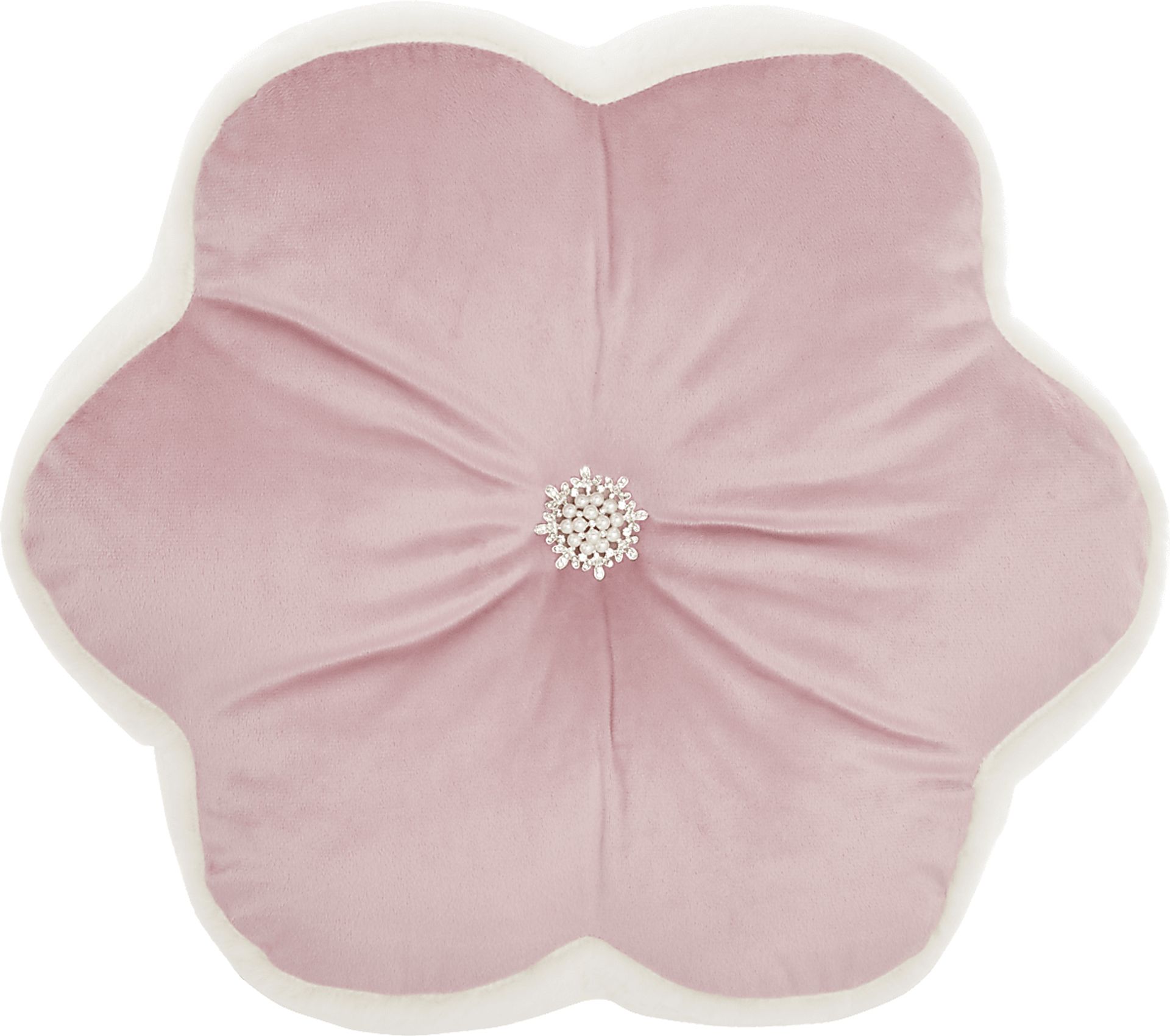 Kids Floral Bloom Blush Throw Pillow - Image 1