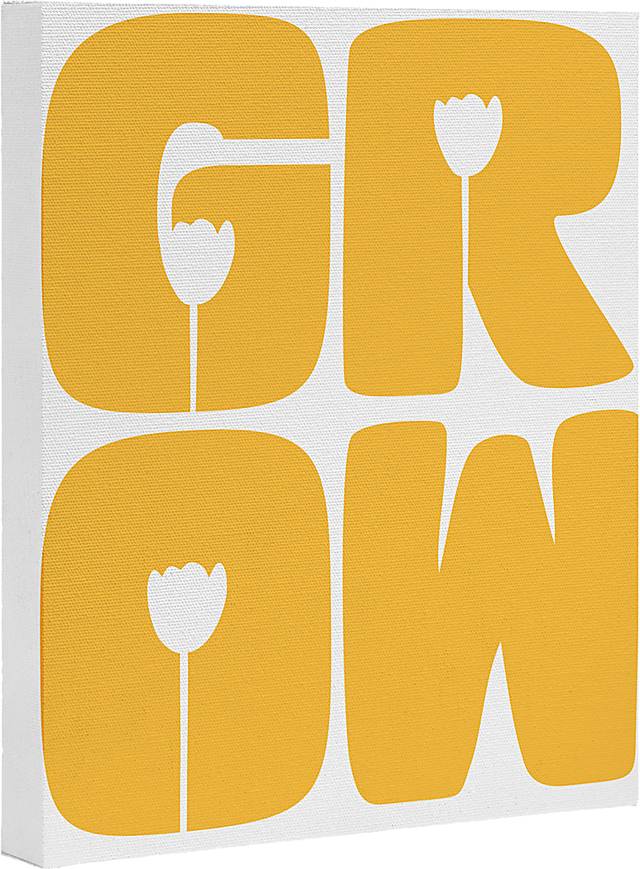 Kids Floral Grow II Yellow Artwork - Thumbnail - Image 1