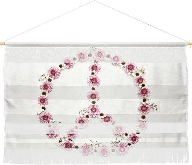 Kids Flower Peace White Wall Decor - Thumbnail - Image 1