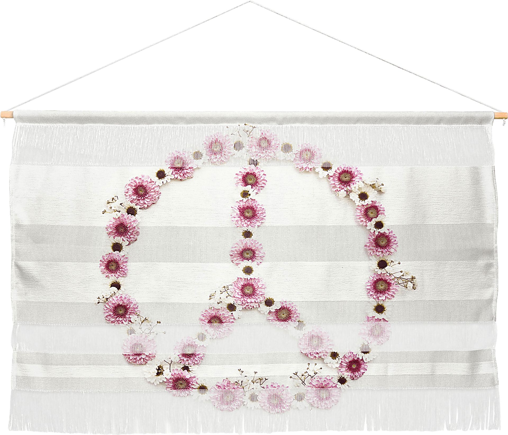Kids Flower Peace White Wall Decor - Image 1