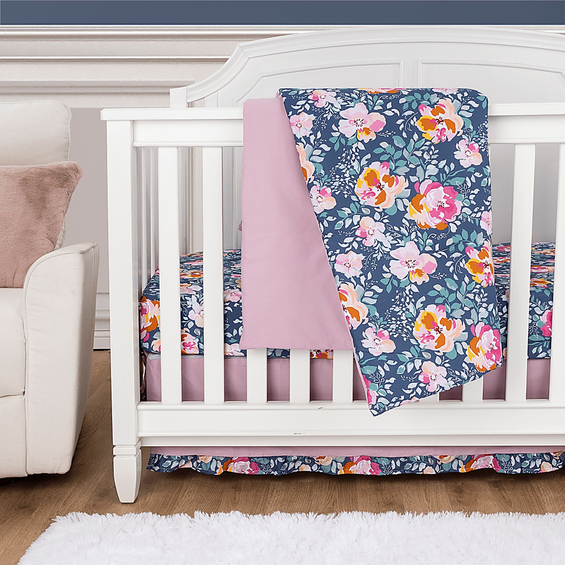 Kids Flower Snooze Blue Baby Bedding Set - Image 12