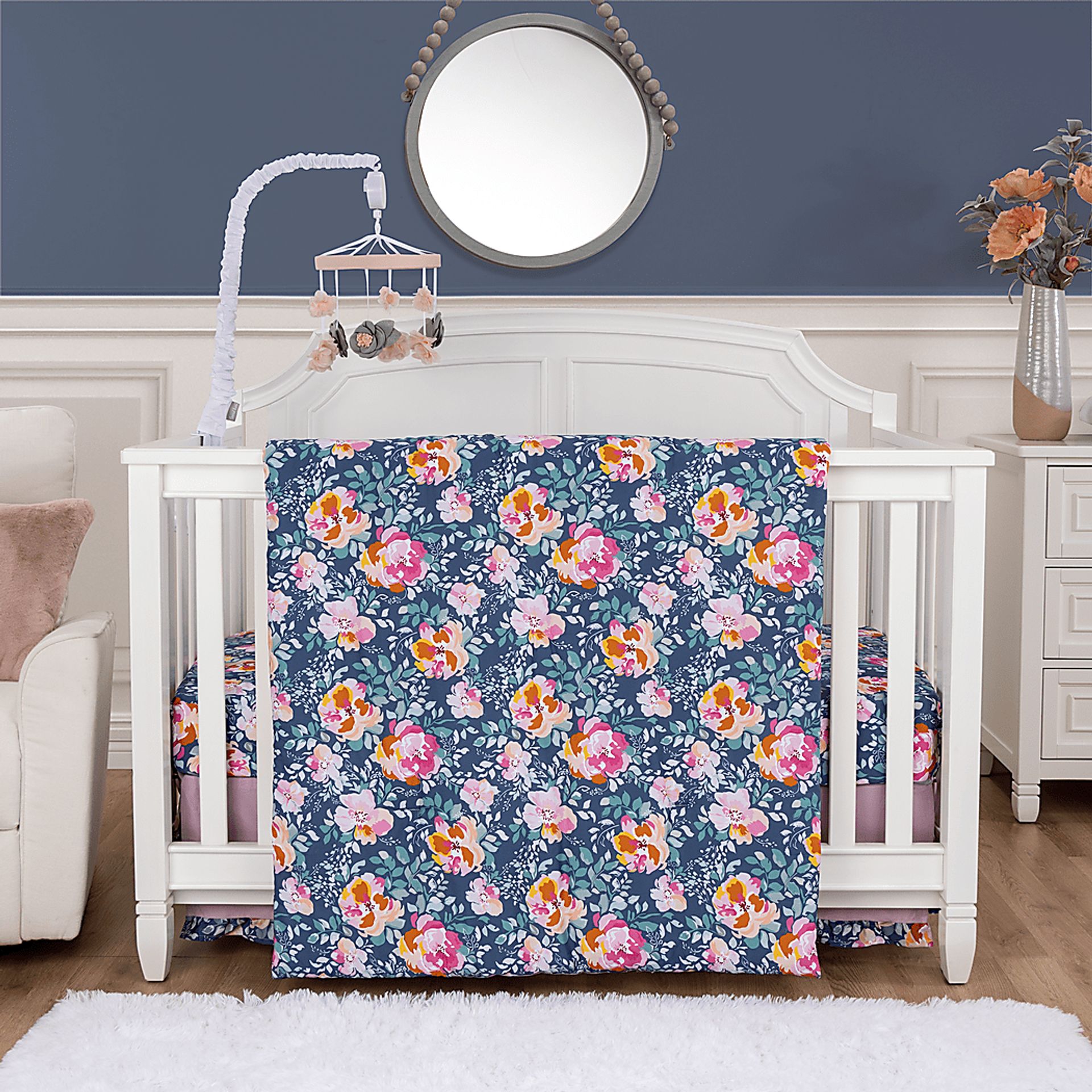 Kids Flower Snooze Blue Baby Bedding Set - Image 16