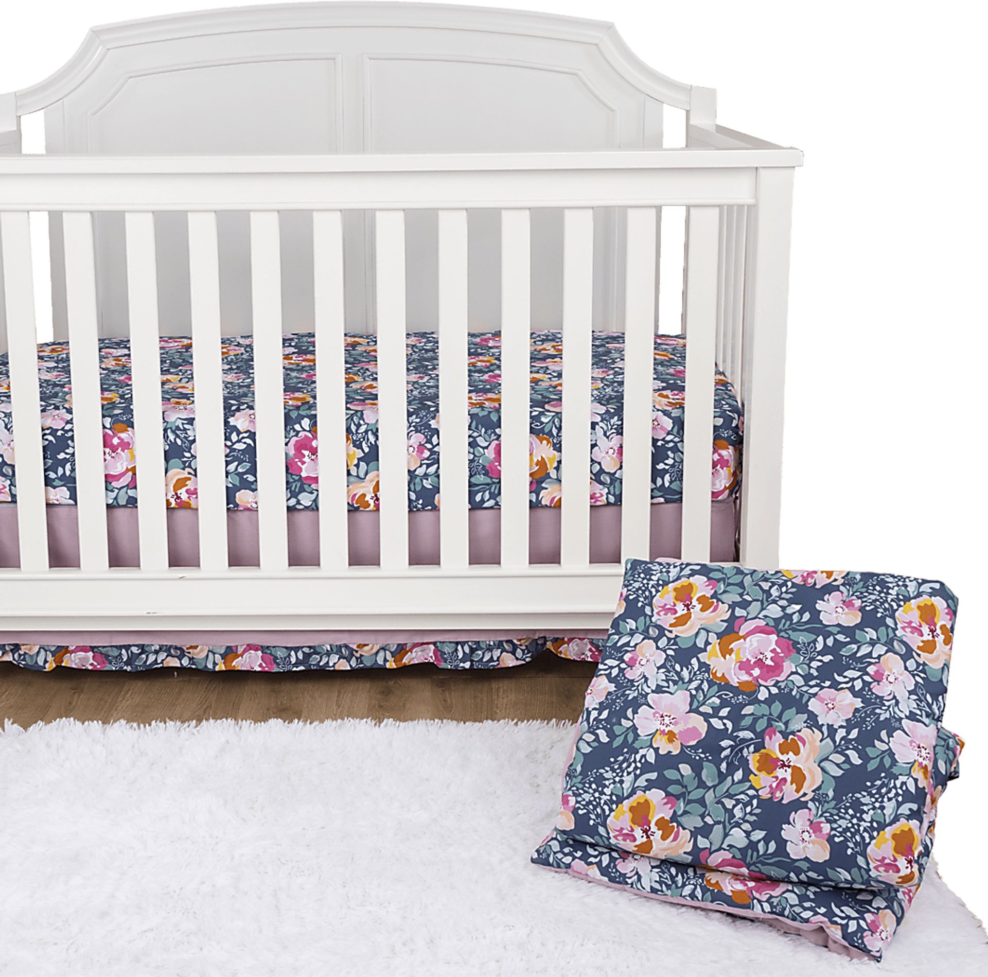 Kids Flower Snooze Blue Baby Bedding Set - Image 1
