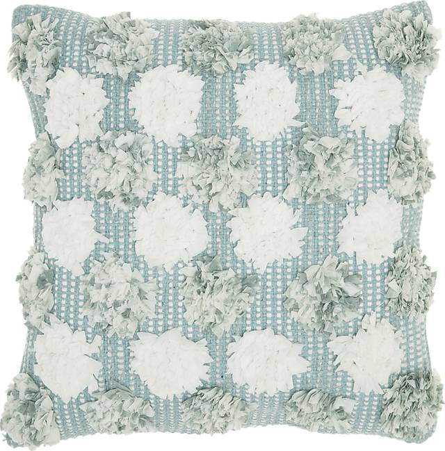 Kids Flowerful Blue Accent Pillow - Thumbnail - Image 1