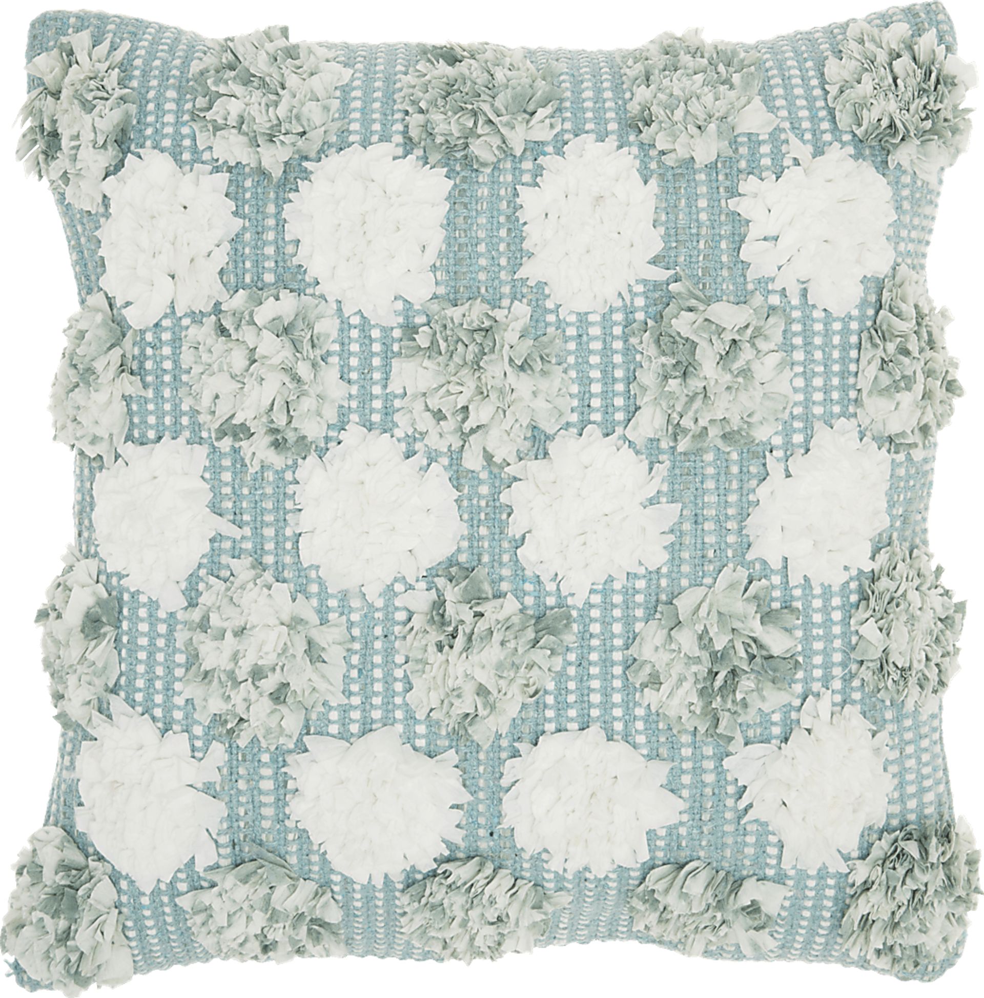 Kids Flowerful Blue Accent Pillow - Image 1