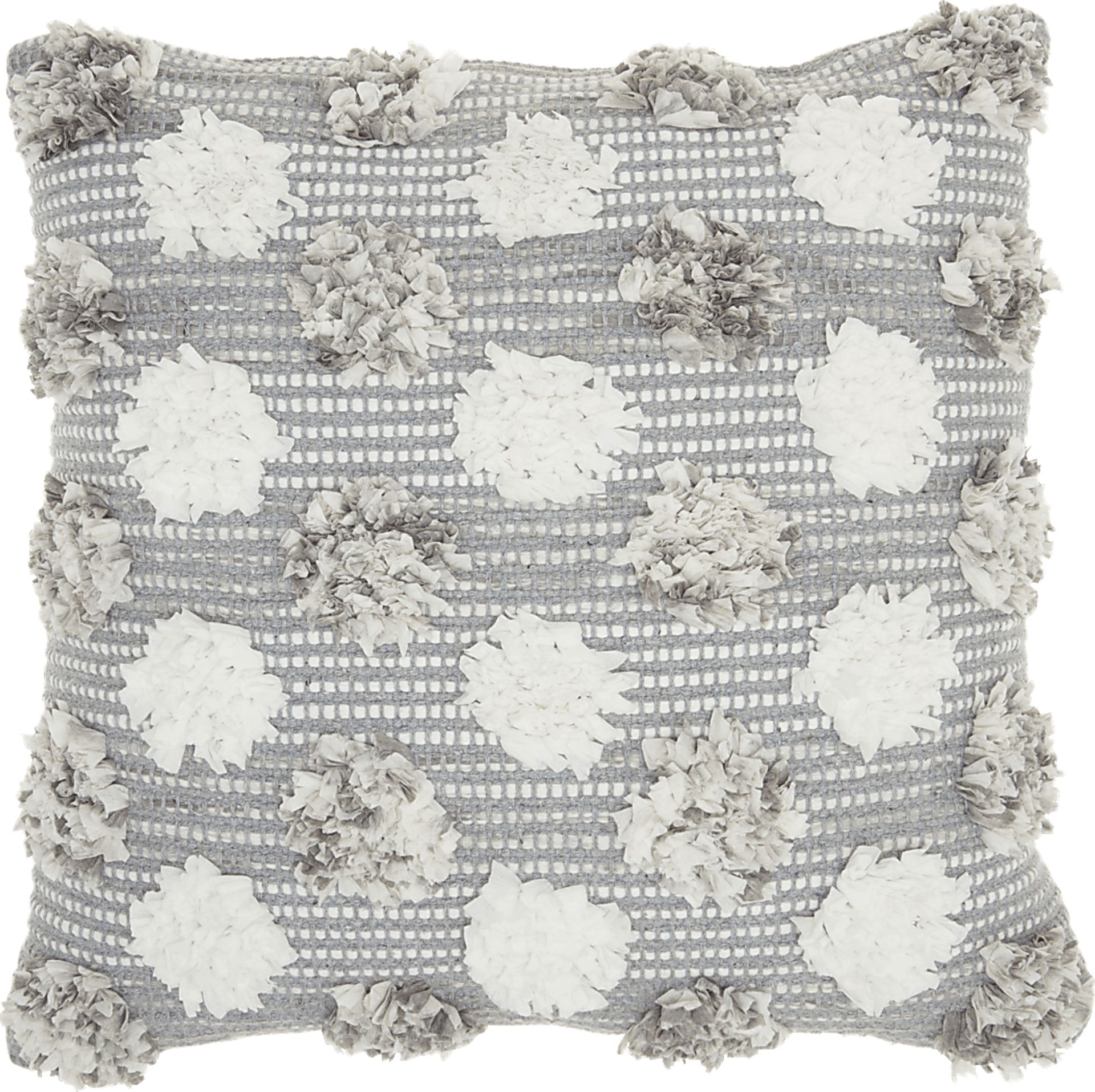 Kids Flowerful Gray Accent Pillow - Image 1