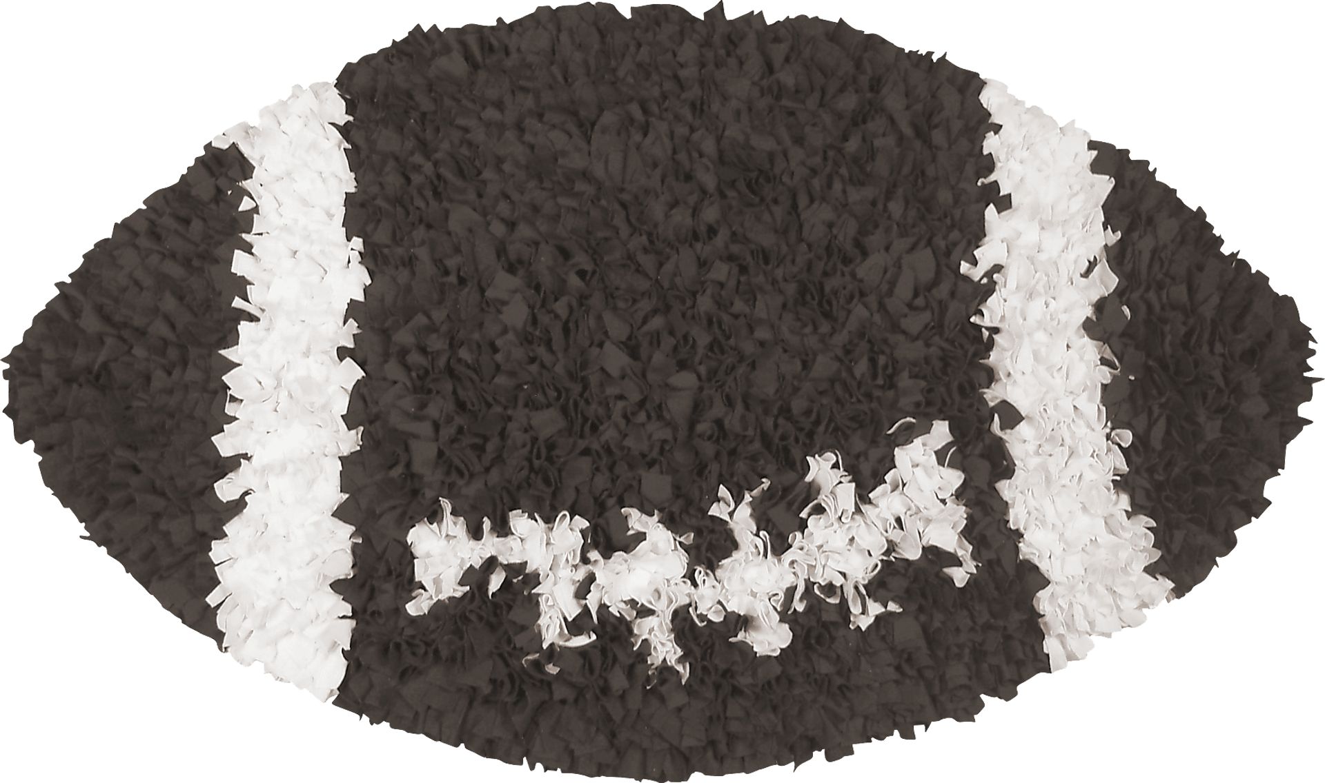 Kids Fluffy Football Brown 3' x 3' Rug - Image 1