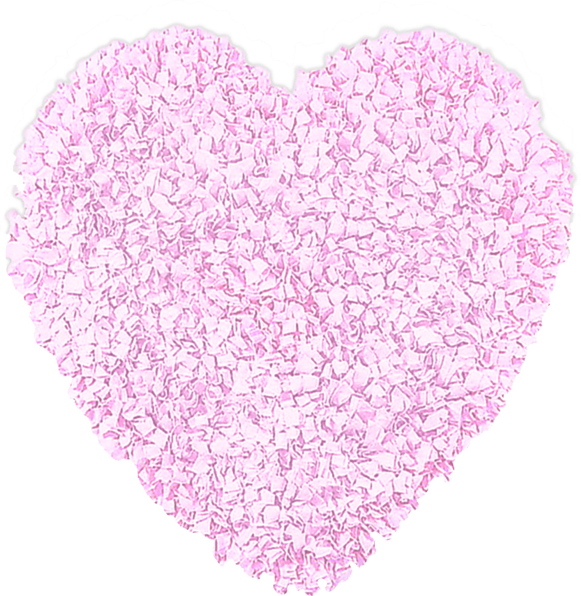 Kids Fluffy Heart Pink 3' x 3' Rug - Image 1
