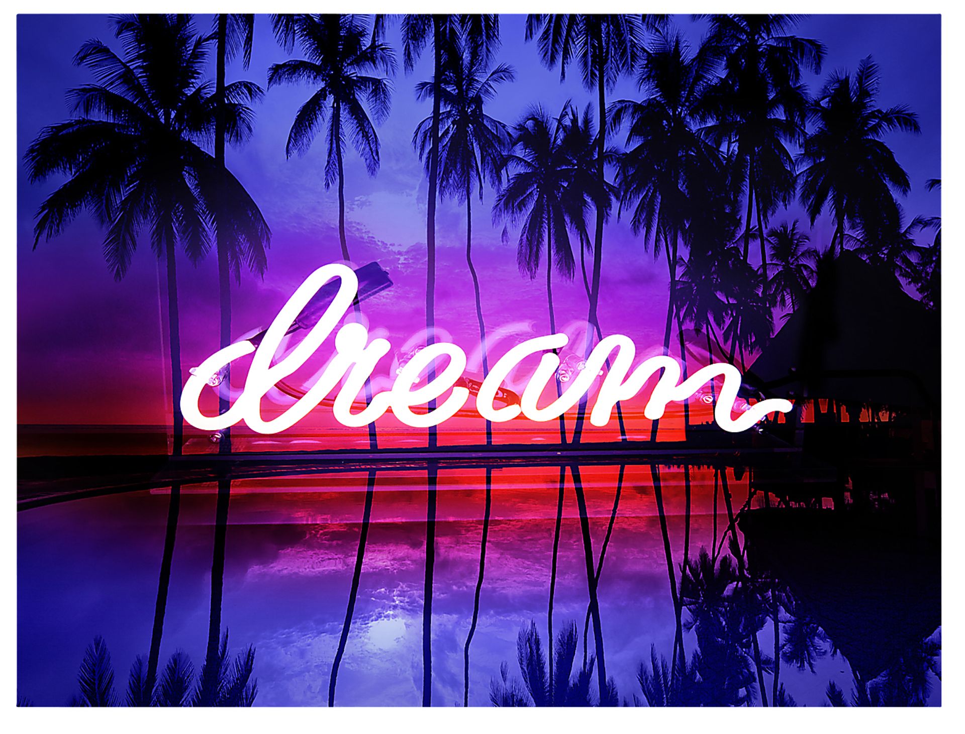 Kids Fluorescent Dreams Purple Artwork - Image 1