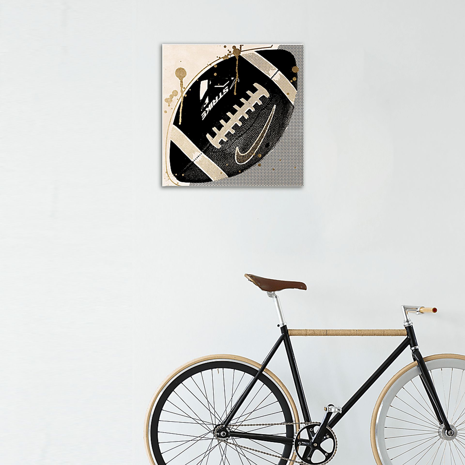 Kids Football Days Black Small Wall Art - Image 3
