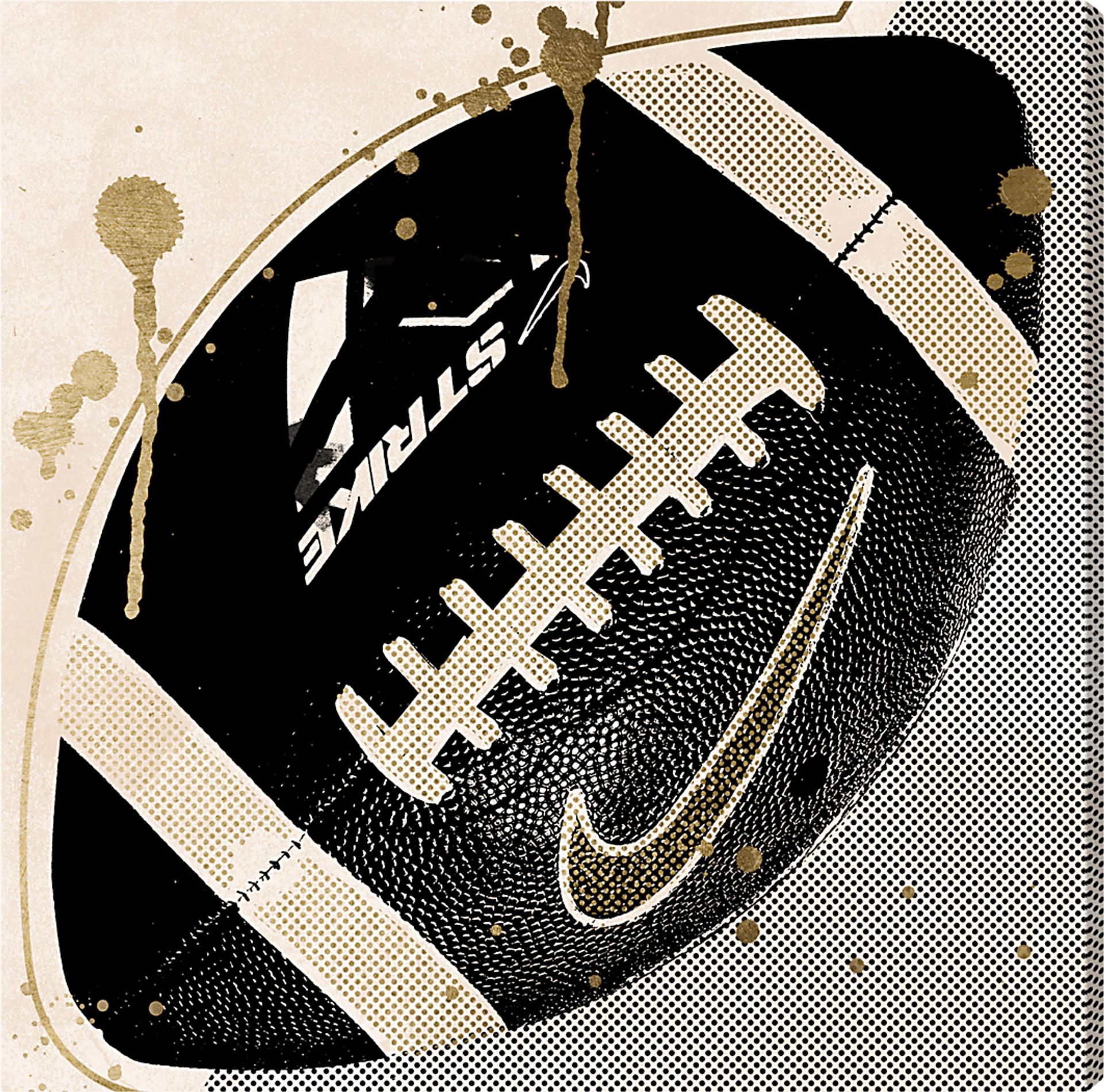 Kids Football Days Black Small Wall Art - Image 1