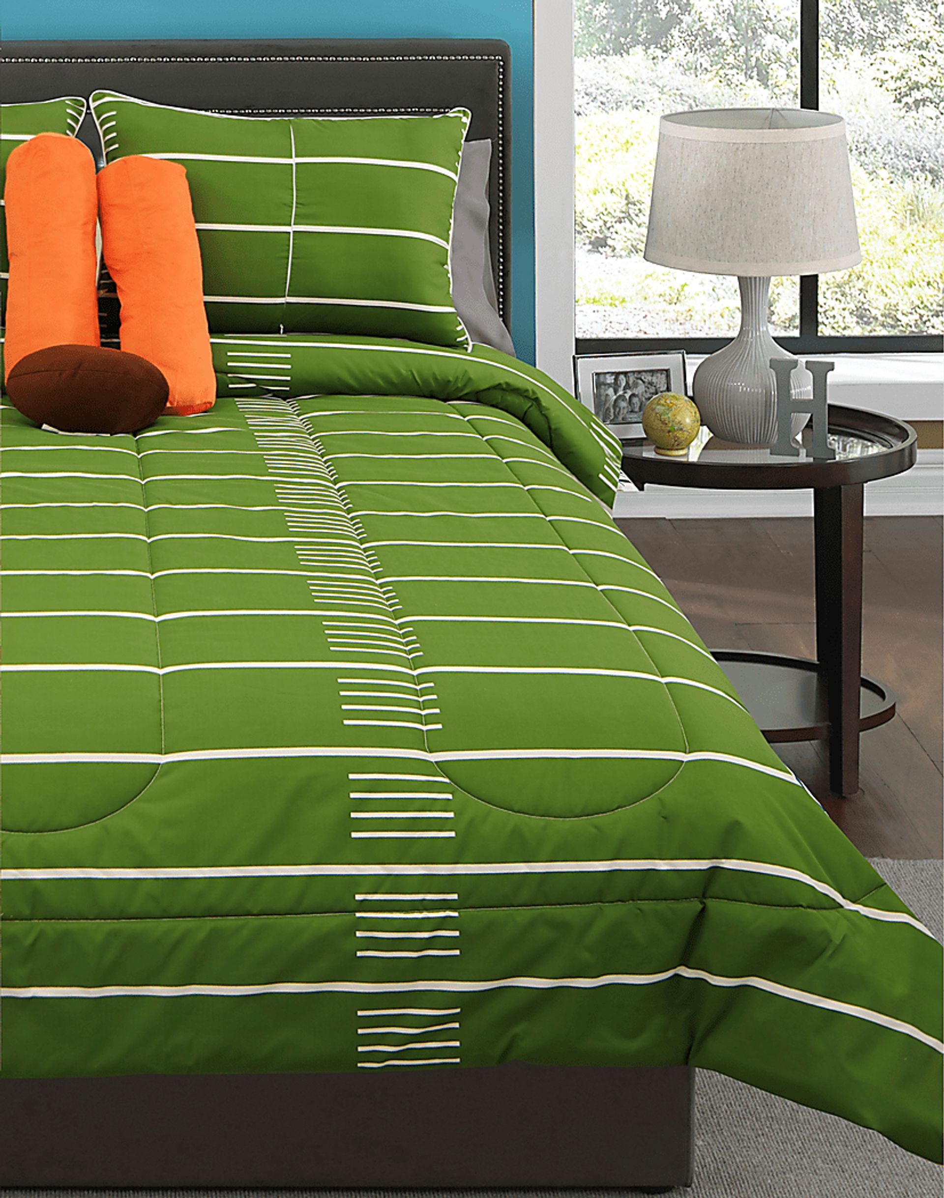 Kids Football Dreams Brown Twin Comforter Set - Image 2