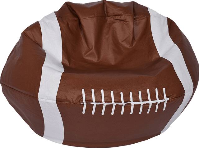 Kids Football Seat Brown Bean Bag - Thumbnail - Image 1