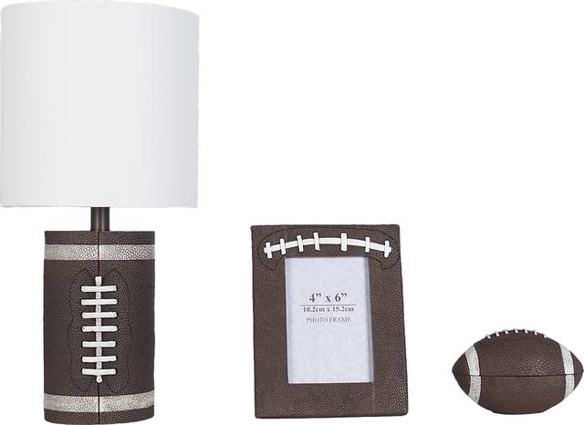 Kids Football Zone Brown 3 Pc Lamp Set - Thumbnail - Image 1