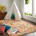 Kids Forest Party Beige 3' x 5' Rug