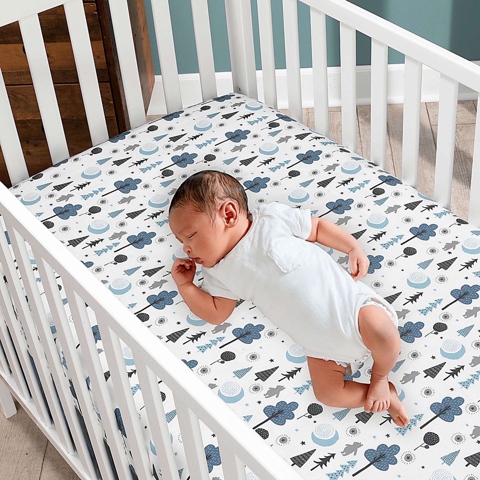 Kids Forever Pooh Blue Baby Bedding Set - Image 2