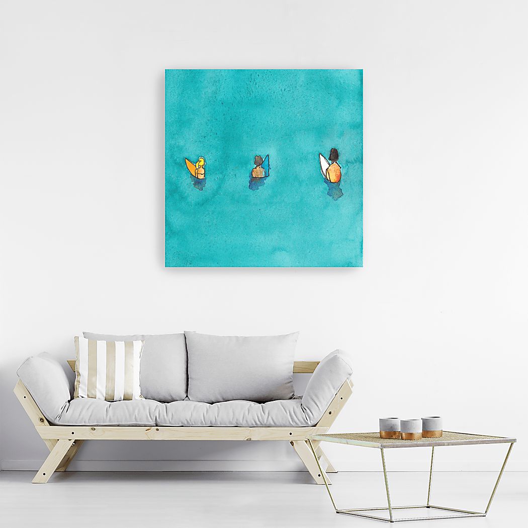 Kids Friends Surf Blue Artwork