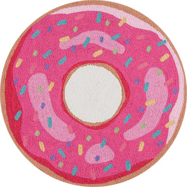Kids Frosted Treat Pink 36 In. Round Rug - Thumbnail - Image 1