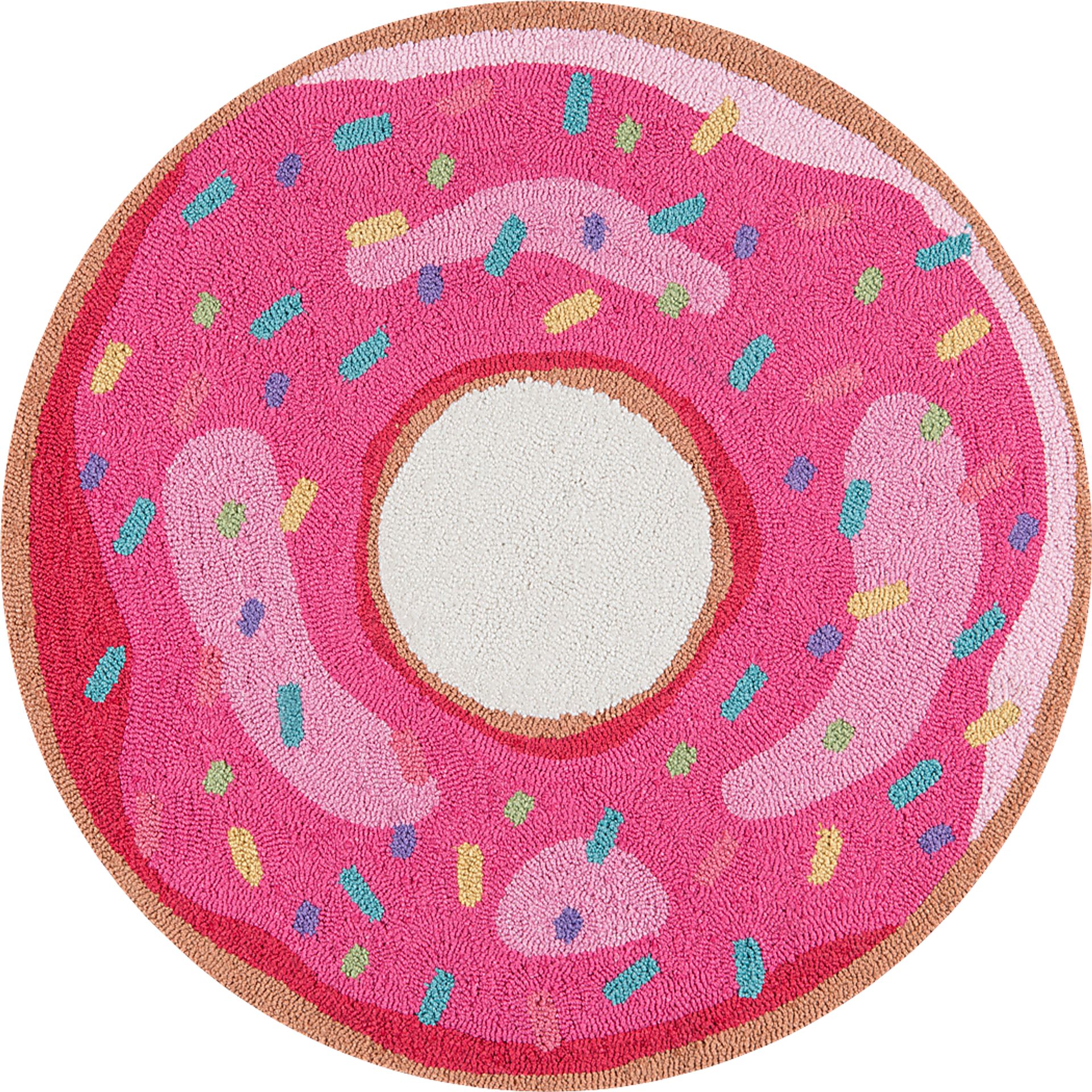 Kids Frosted Treat Pink 36 In. Round Rug - Image 1