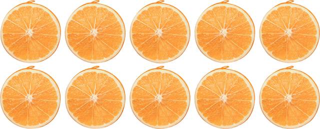 Kids Fruity Cushion Orange Floor Pillow, Set of 10 - Thumbnail - Image 2
