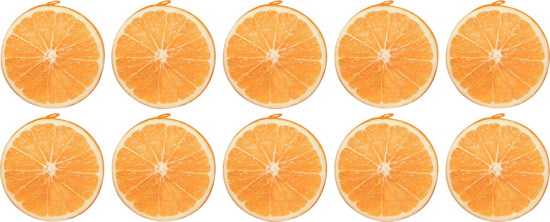 Kids Fruity Cushion Orange Floor Pillow, Set of 10 - Image 2