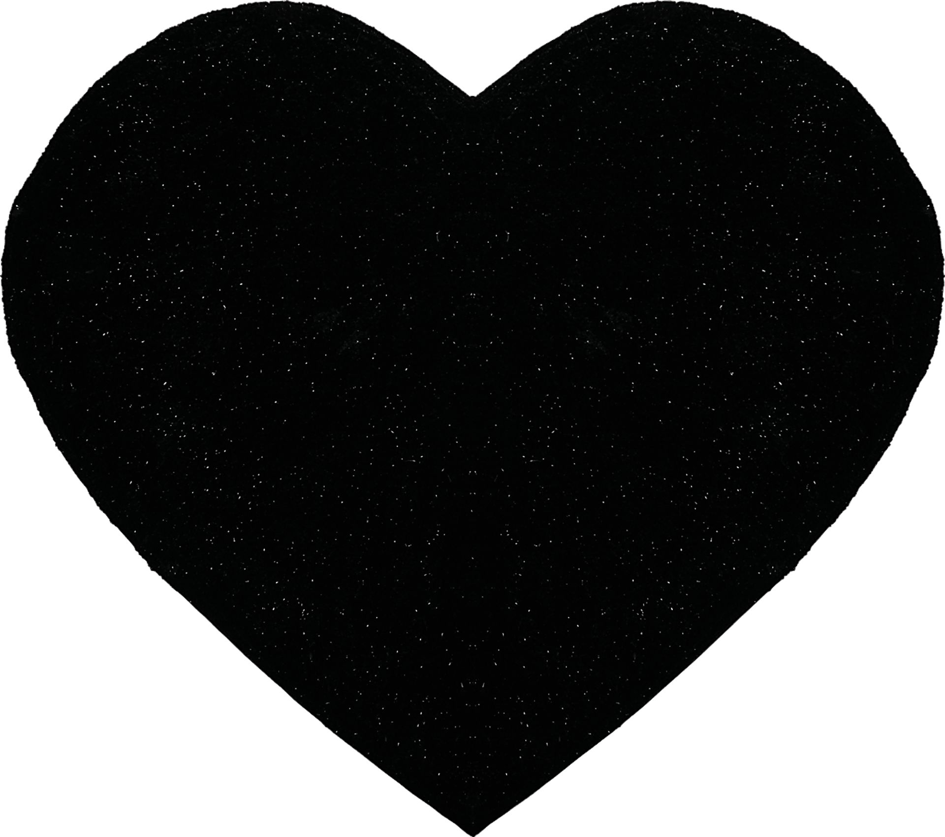 Kids Fur Love Black 5' Heart Shaped Rug - Image 1
