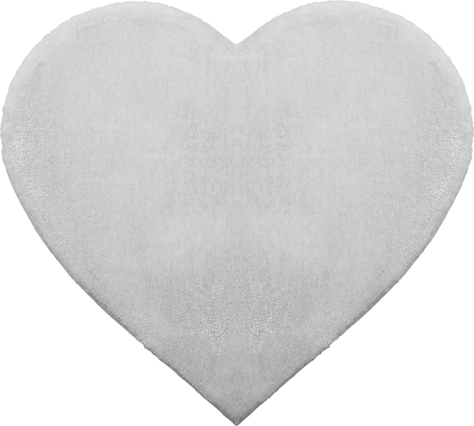 Kids Fur Love White 5' Heart Shaped Rug - Image 1