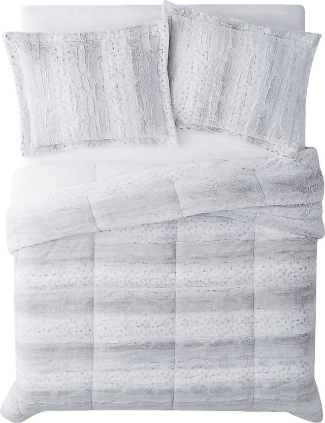 Kids Furry Comfort Gray Full/Queen Comforter Set - Thumbnail - Image 3
