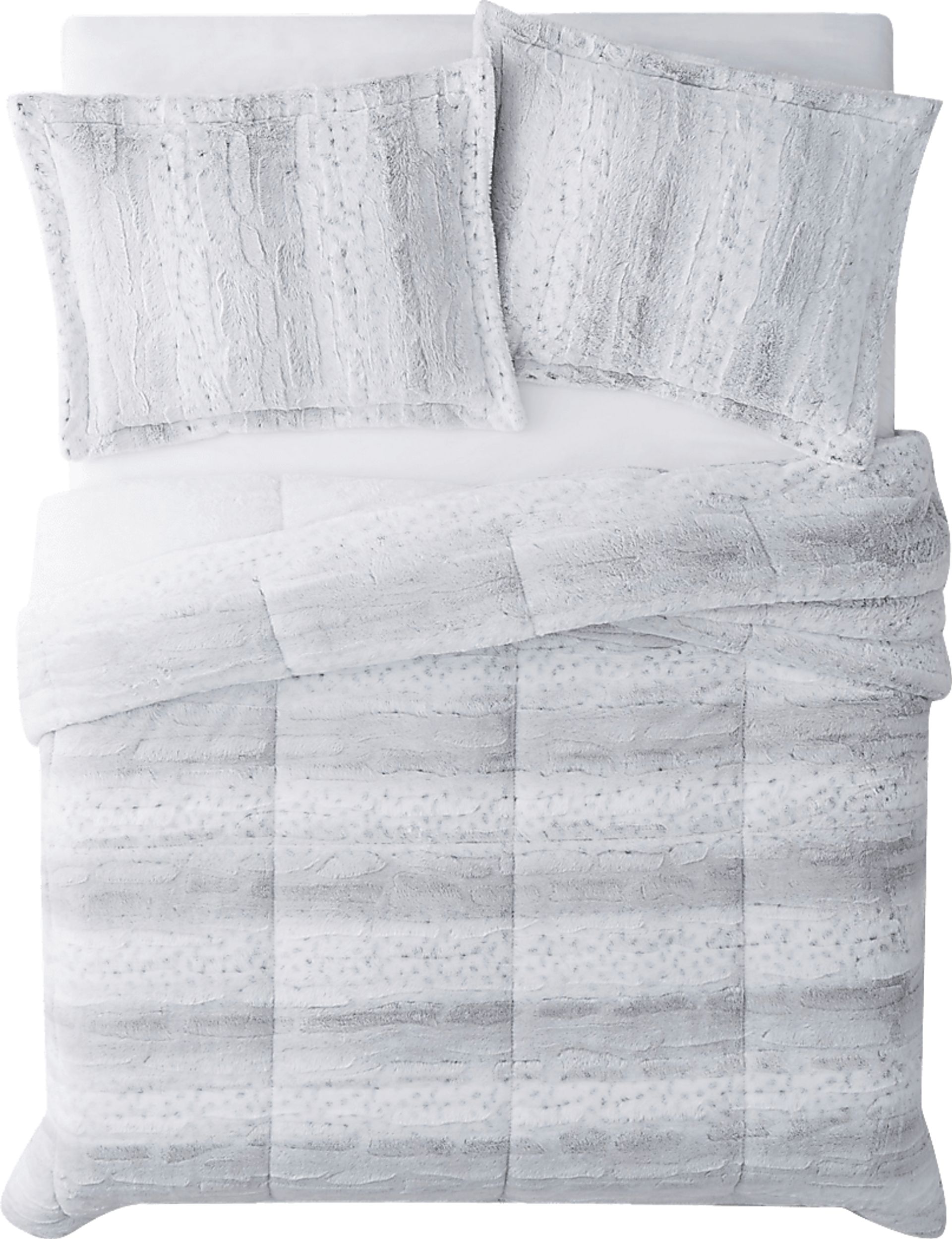 Kids Furry Comfort Gray Full/Queen Comforter Set - Image 3