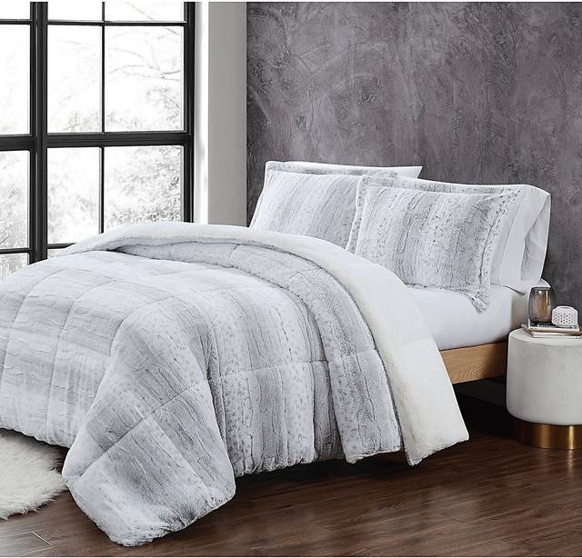 Kids Furry Comfort Gray Full/Queen Comforter Set - Thumbnail - Image 4