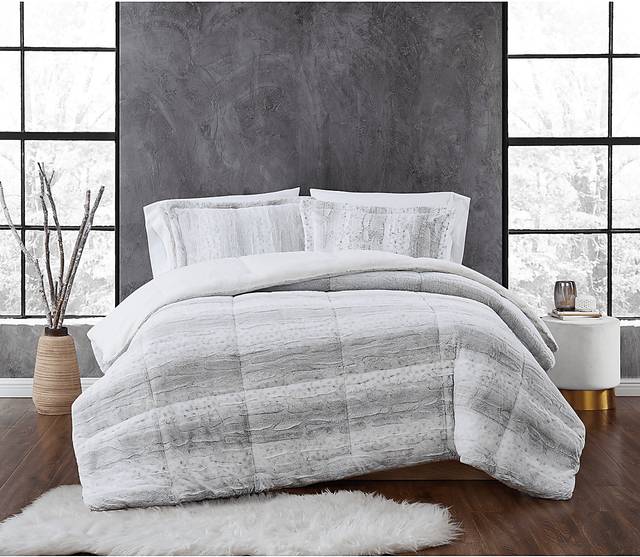 Kids Furry Comfort Gray Full/Queen Comforter Set - Thumbnail - Image 1