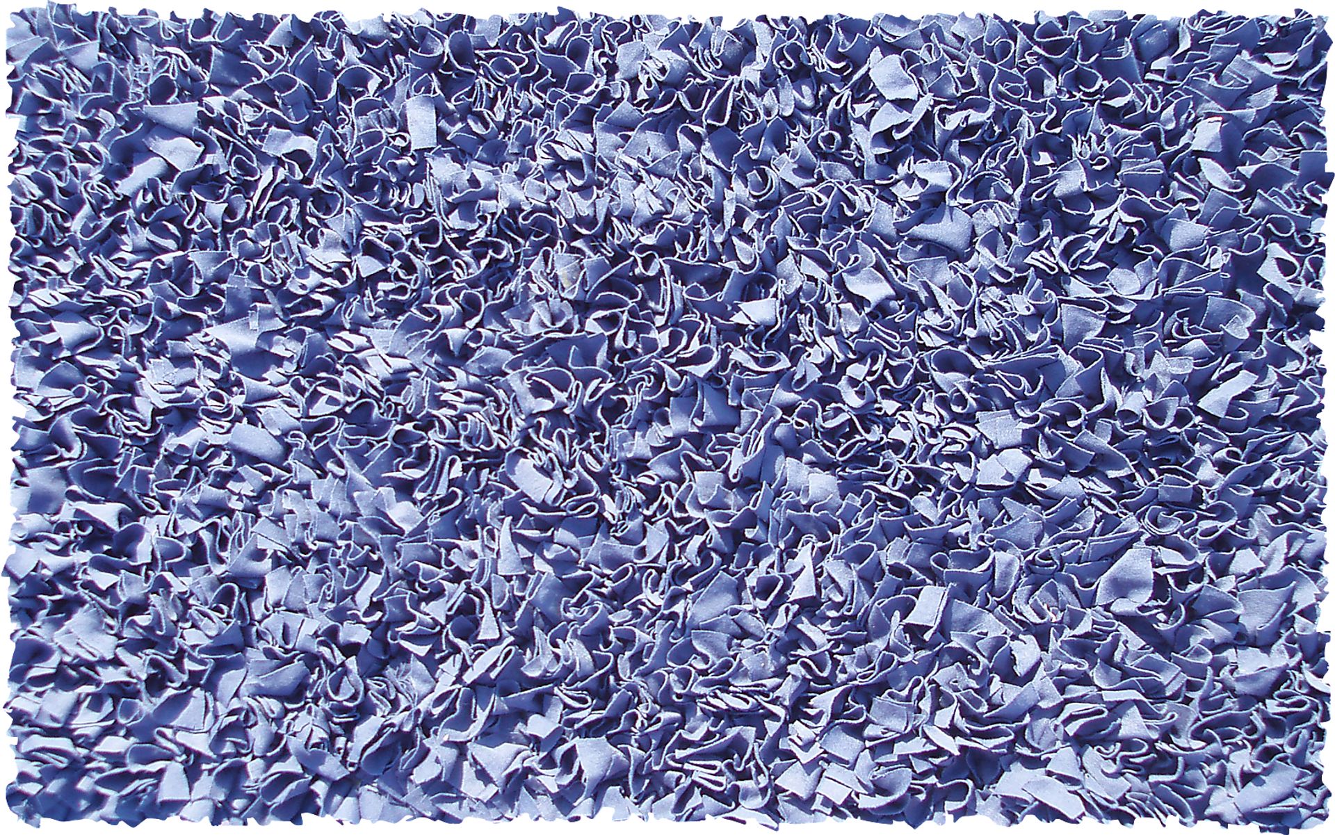 Kids Fuzzy Clouds Dark Blue 4'7 x 7'7 Rug - Image 1