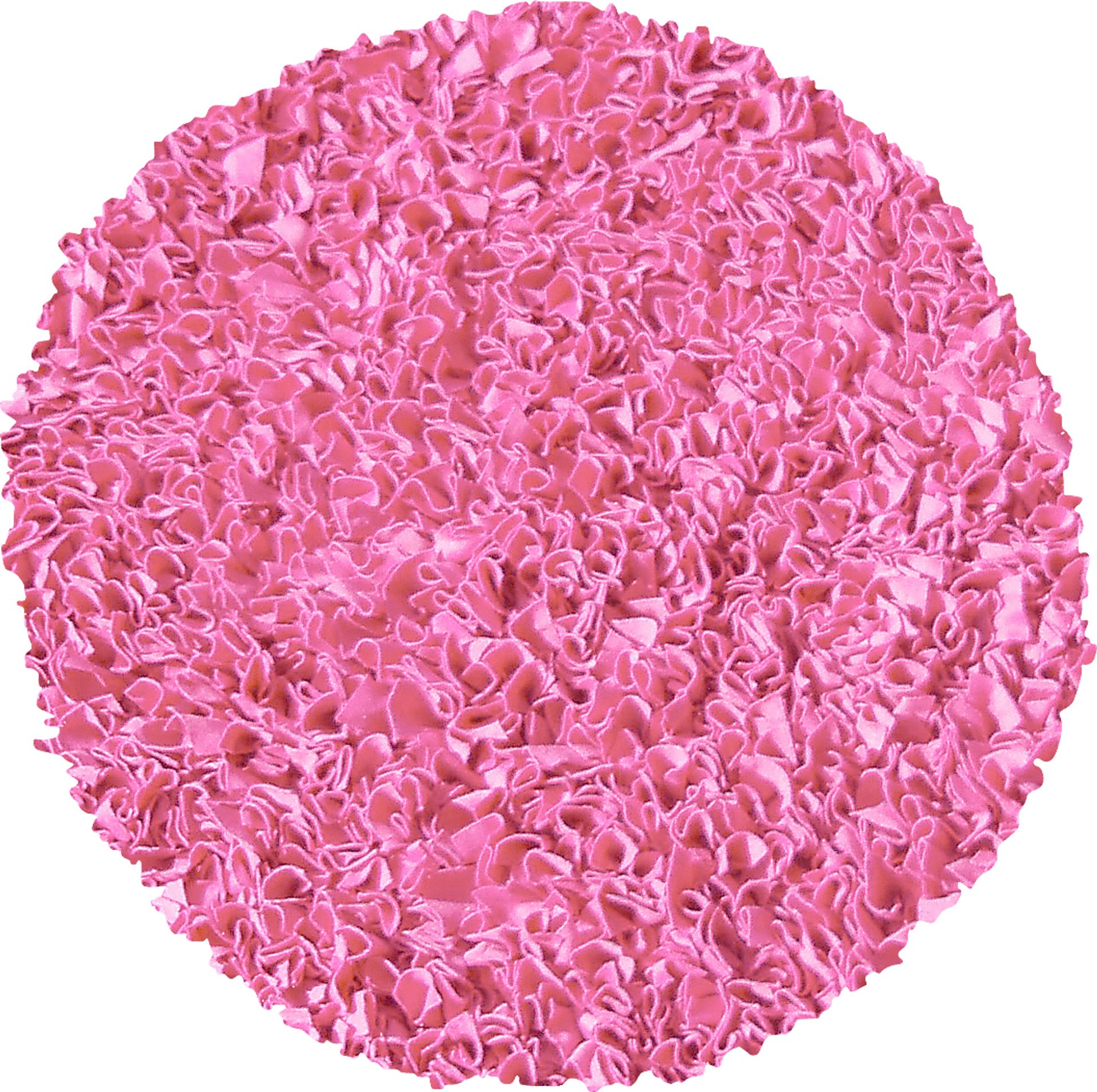 Kids Fuzzy Clouds Fuchsia 4' Round Rug - Image 1