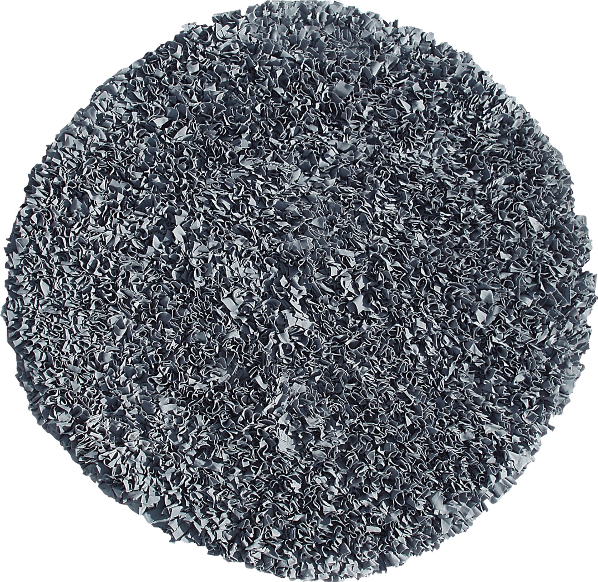 Kids Fuzzy Clouds Gray 4' Round Rug - Image 1