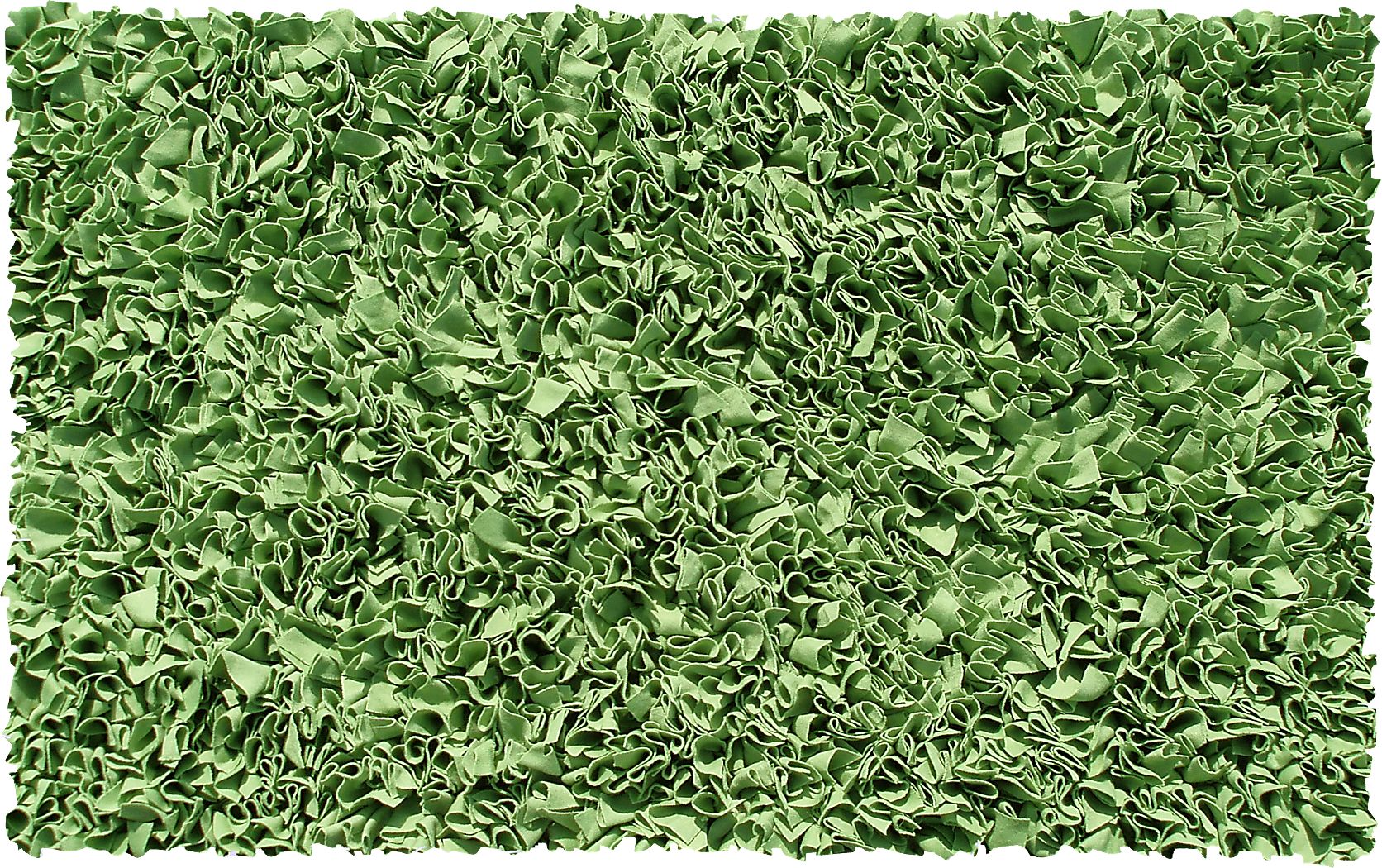 Kids Fuzzy Clouds Lime 4'7 x 7'7 Rug
