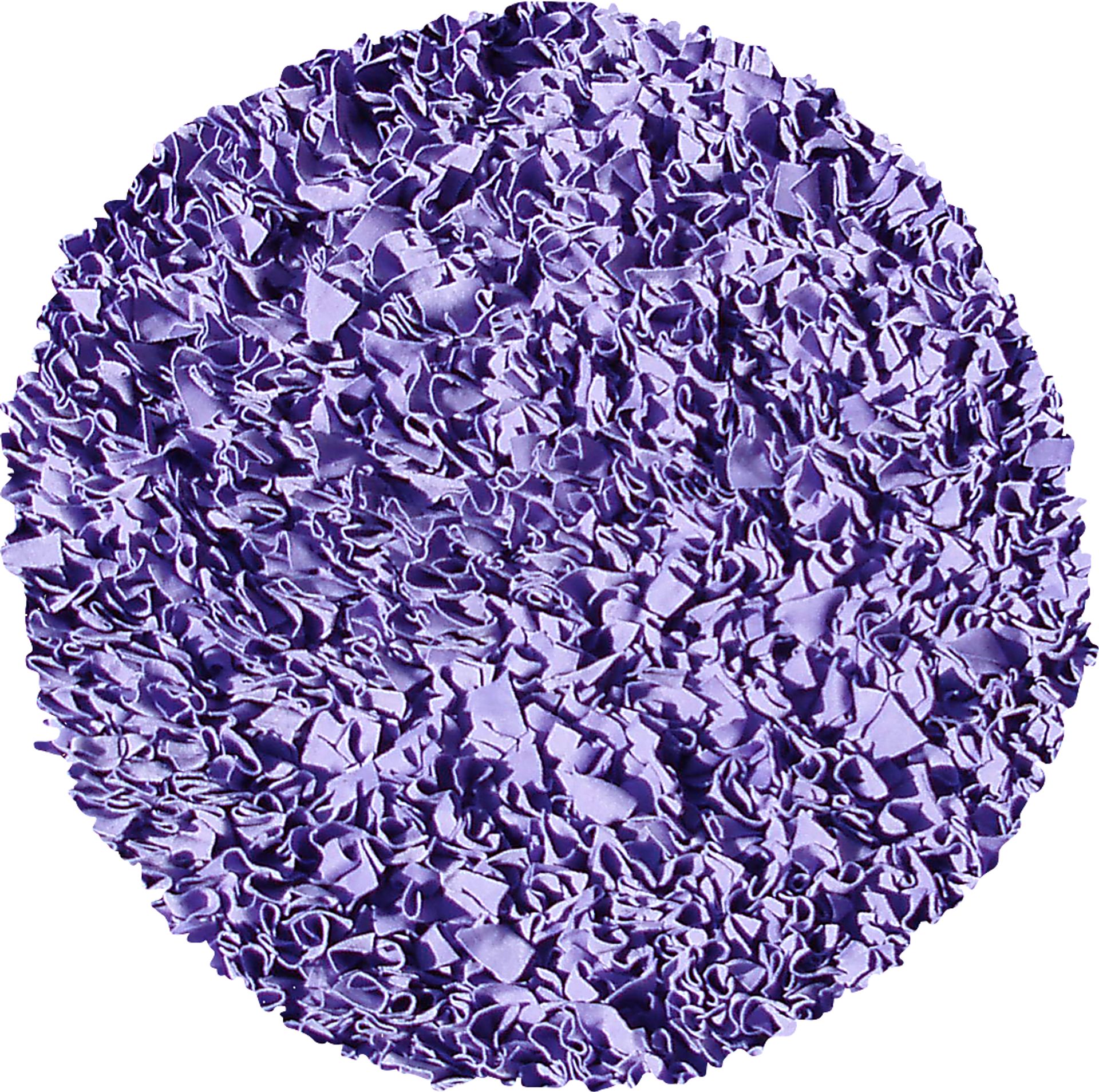 Kids Fuzzy Clouds Purple 4' Round Rug - Image 1