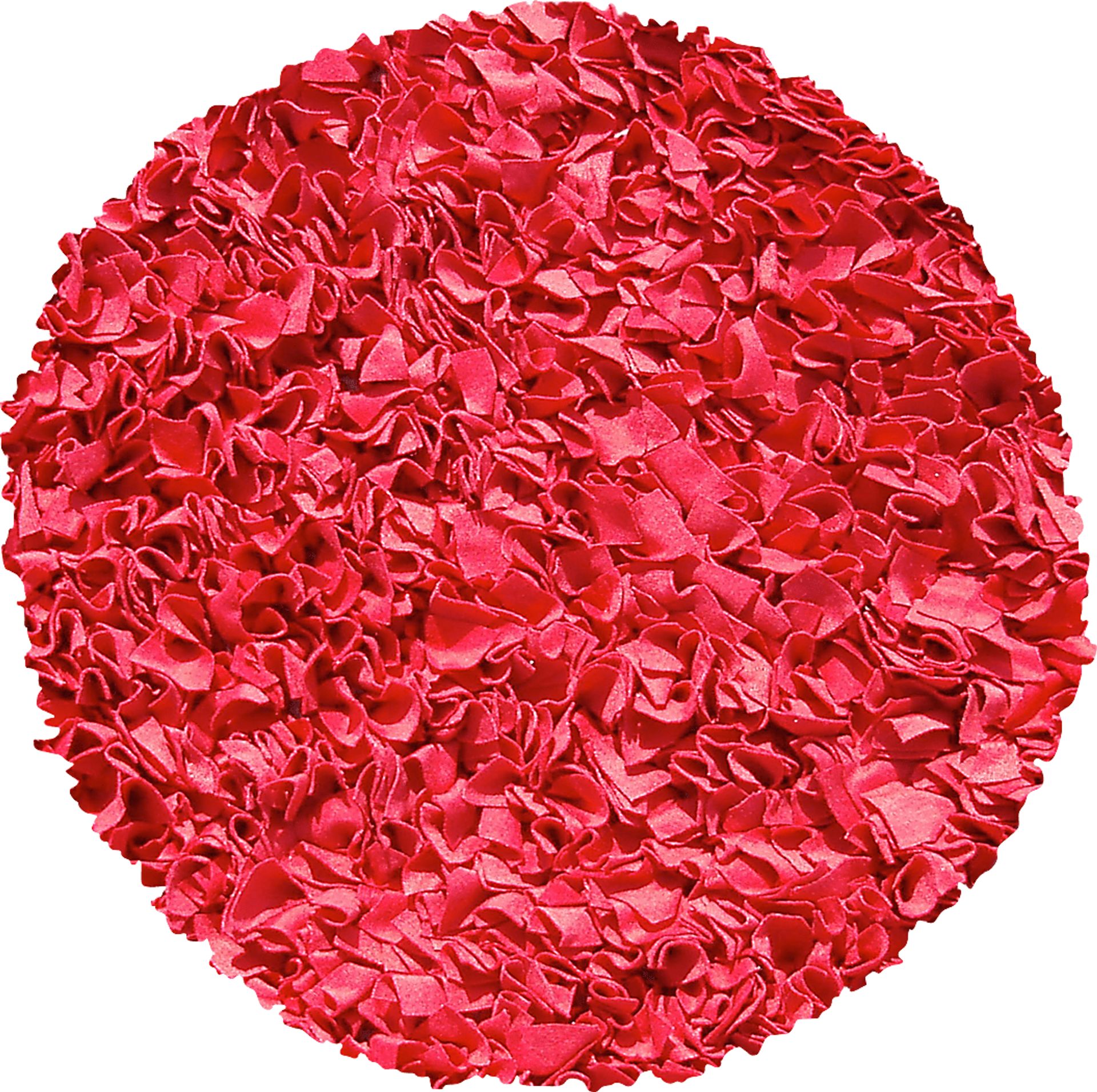 Kids Fuzzy Clouds Red 4' Round Rug - Image 1