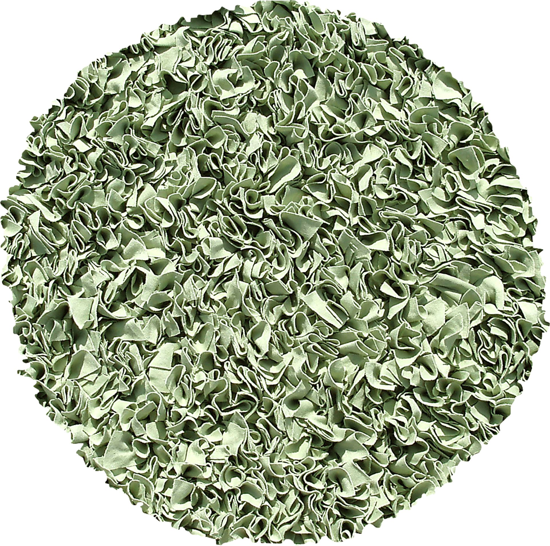 Kids Fuzzy Clouds Sage 4' Round Rug - Image 1