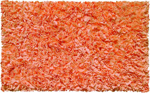 Kids Fuzzy Clouds Tangerine 4'7 x 7'7 Rug - Thumbnail - Image 1