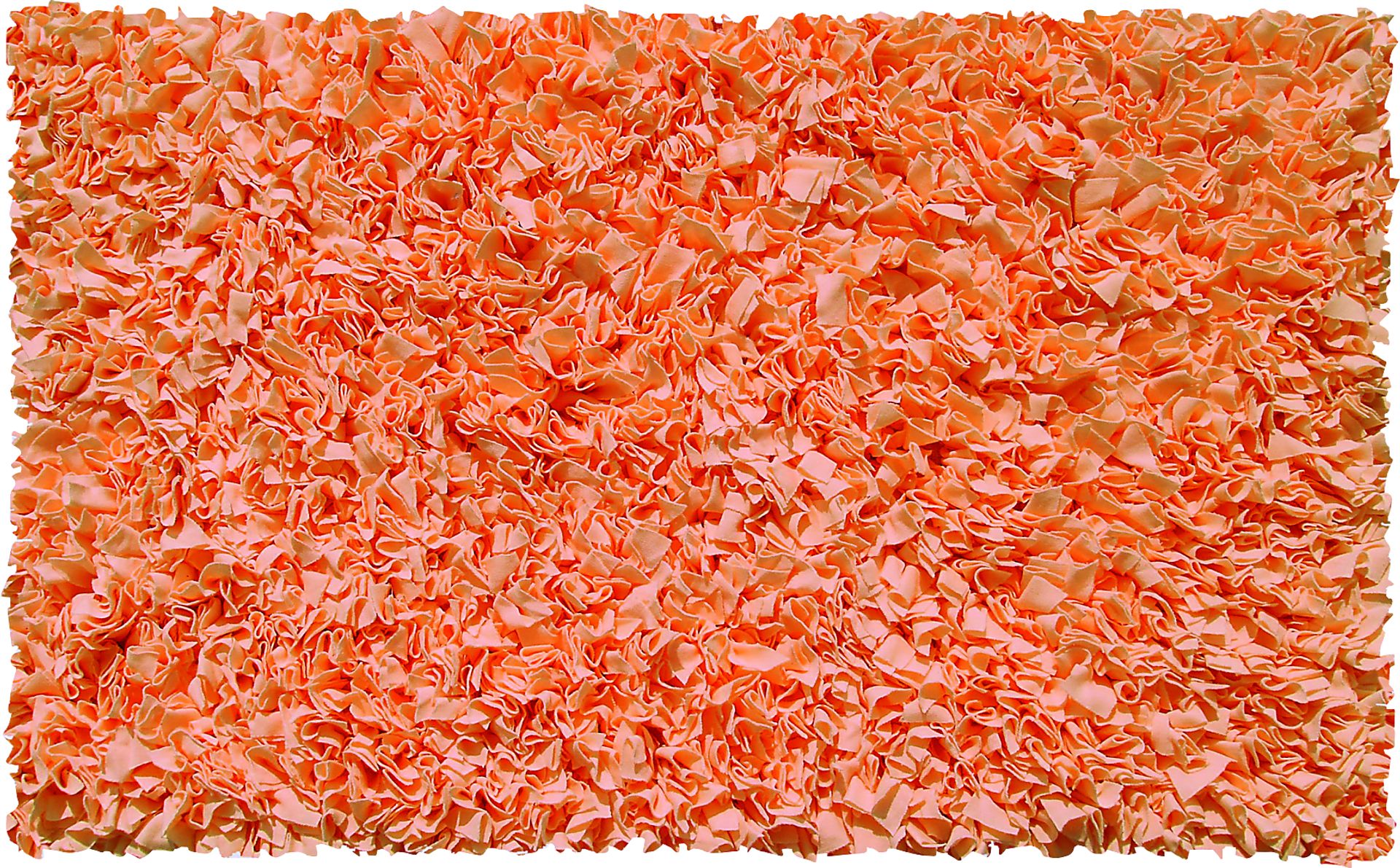 Kids Fuzzy Clouds Tangerine 4'7 x 7'7 Rug - Image 1