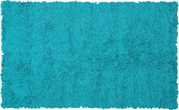 Kids Fuzzy Clouds Teal 2' x 3' Rug