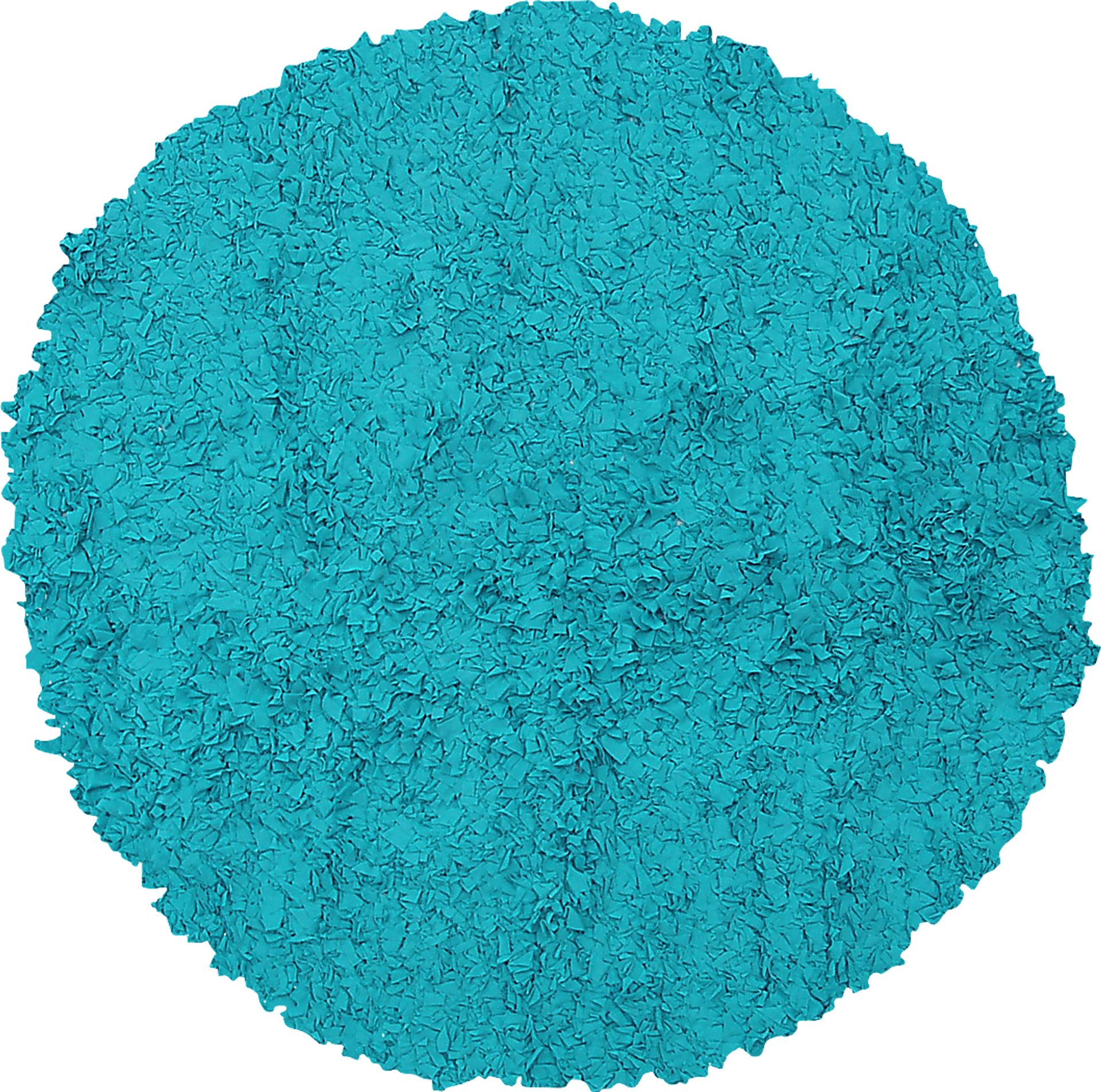 Kids Fuzzy Clouds Teal 4' Round Rug - Image 1