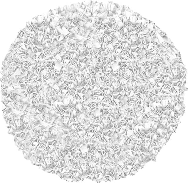 Kids Fuzzy Clouds White 4' Round Rug - Thumbnail - Image 1