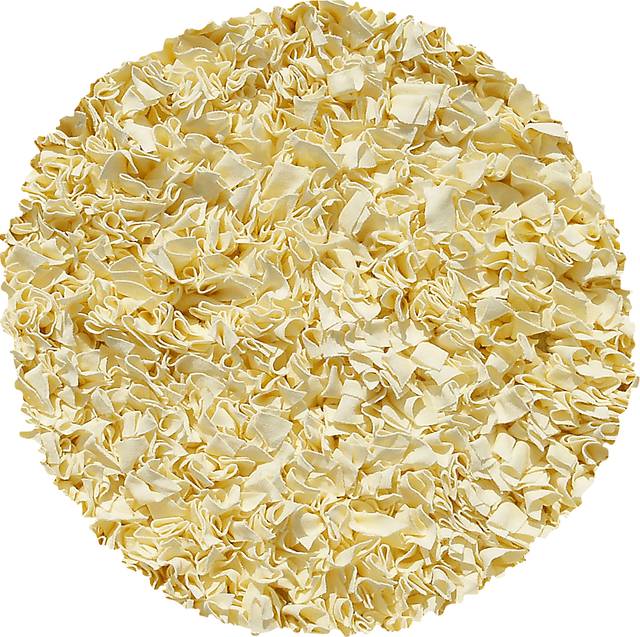 Kids Fuzzy Clouds Yellow 4' Round Rug - Thumbnail - Image 1