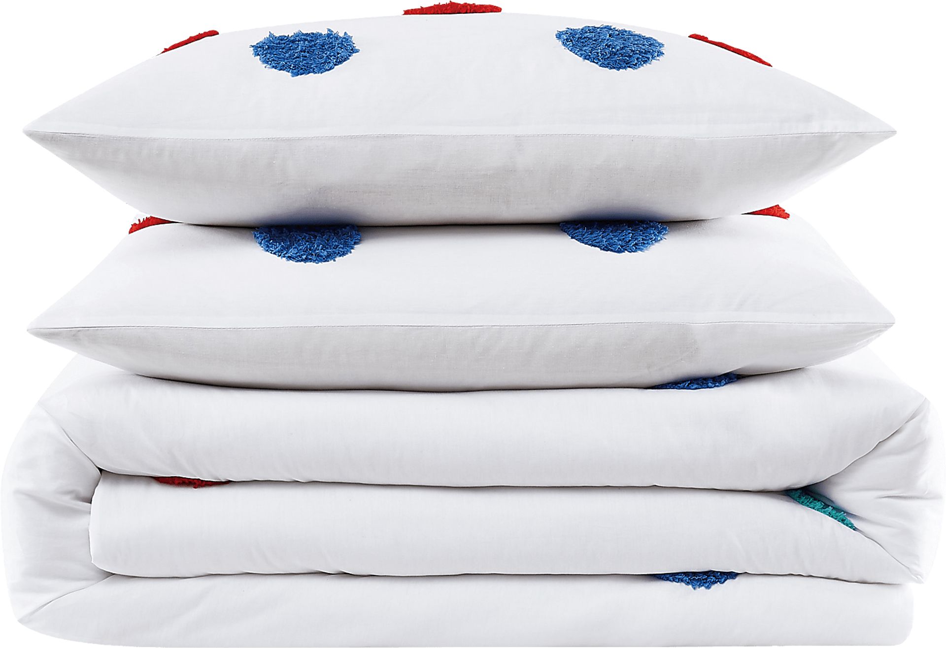 Kids Fuzzy Dot White Twin Comforter Set - Image 6