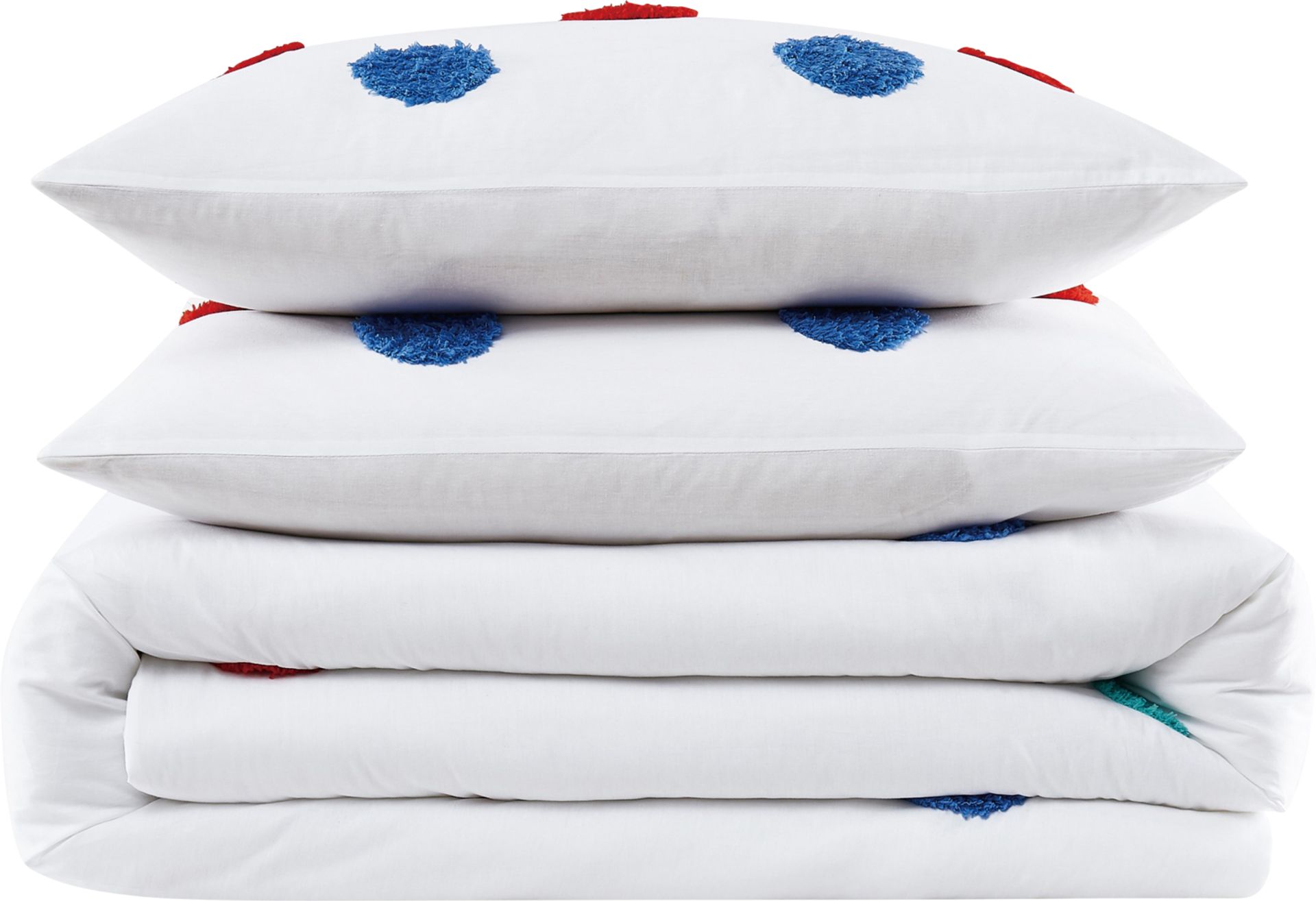 Kids Fuzzy Dot White Full Comforter Set - Image 6